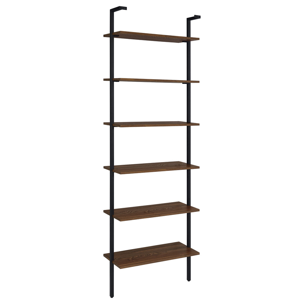 Christy Six-Shelf Open-Back Wall Bookshelf