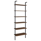 Christy Six-Shelf Open-Back Wall Bookshelf
