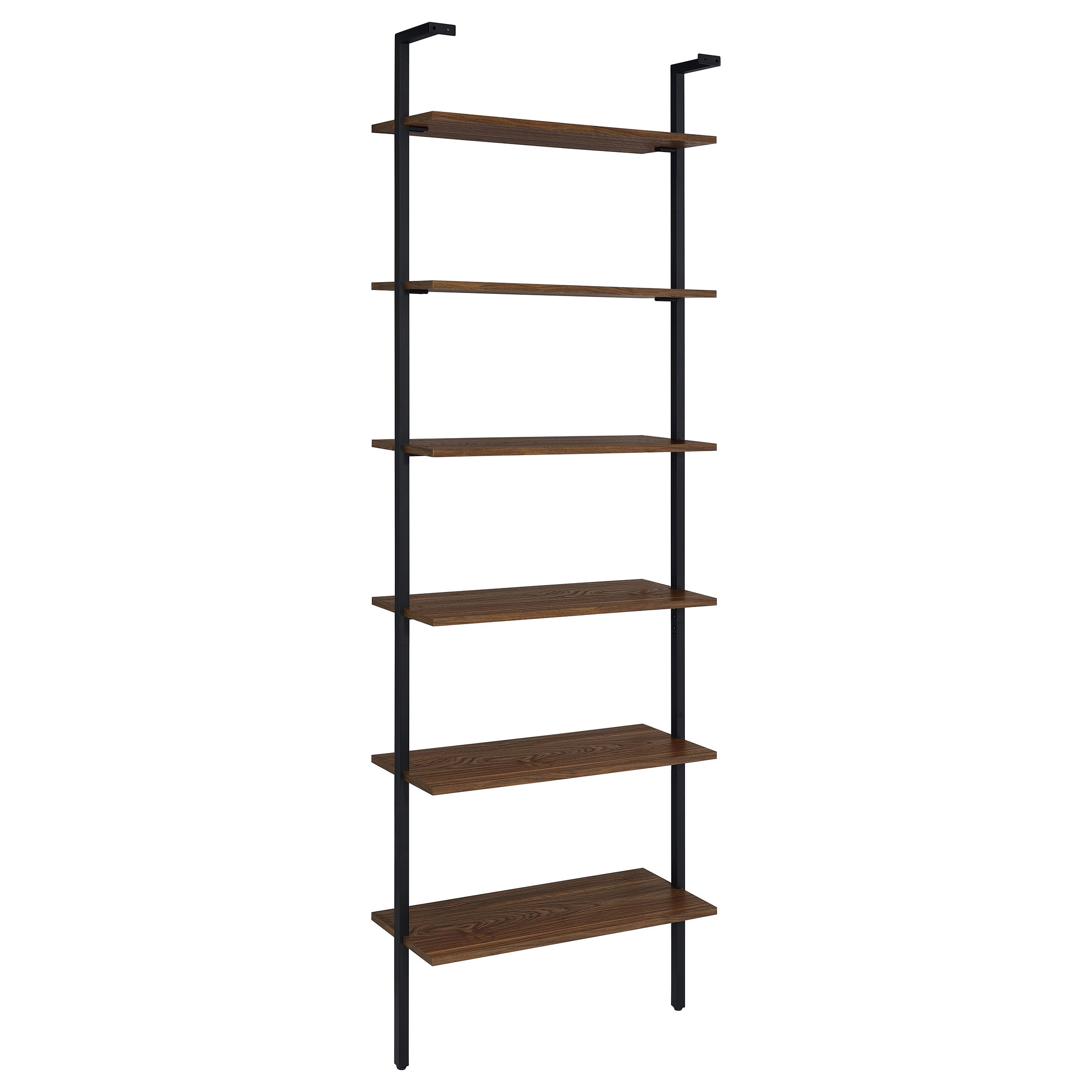 Christy Six-Shelf Open-Back Wall Bookshelf