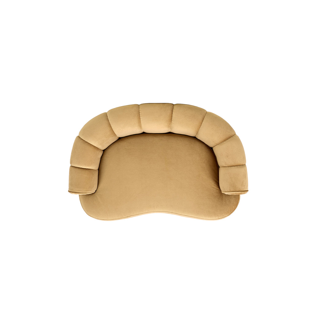 Halle 35.5" Rolled Arm Channel-Tufted Dog Sofa Bed