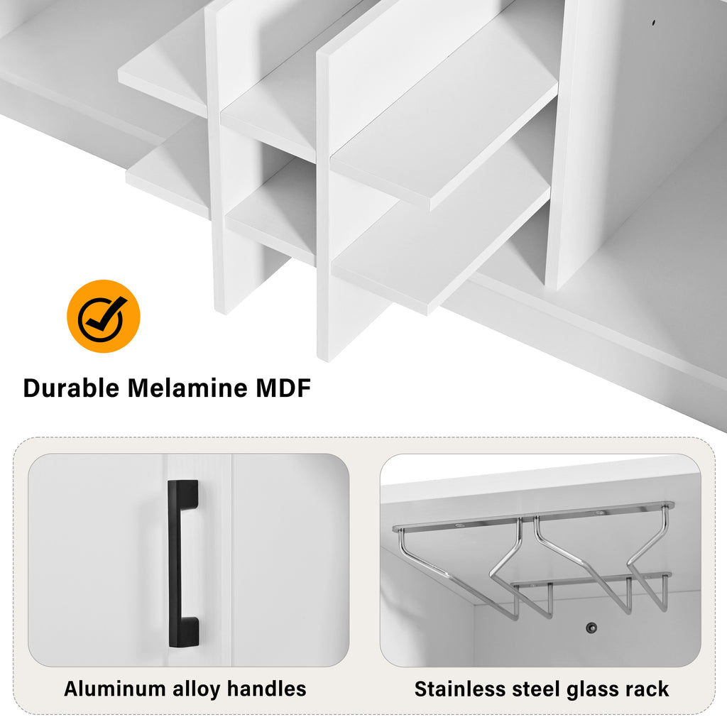 U-Style 47.2" Counter Height Table with Foldable Top
