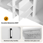 U-Style 47.2" Counter Height Table with Foldable Top