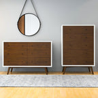 Mid Century Modern White Dresser