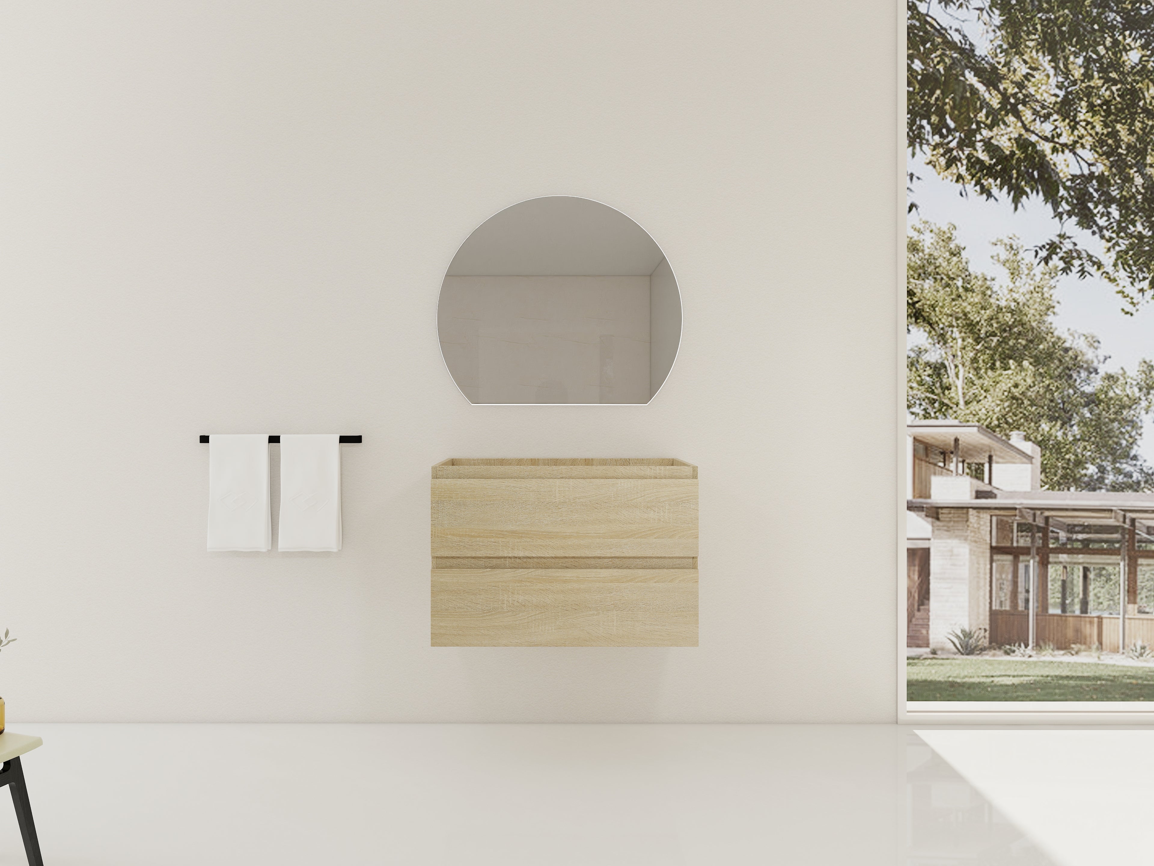 30" Wall-Mounted Bathroom Vanity Cabinet