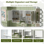 55 Inch Wall-Mount 3-in-1 Mirror Cabinet