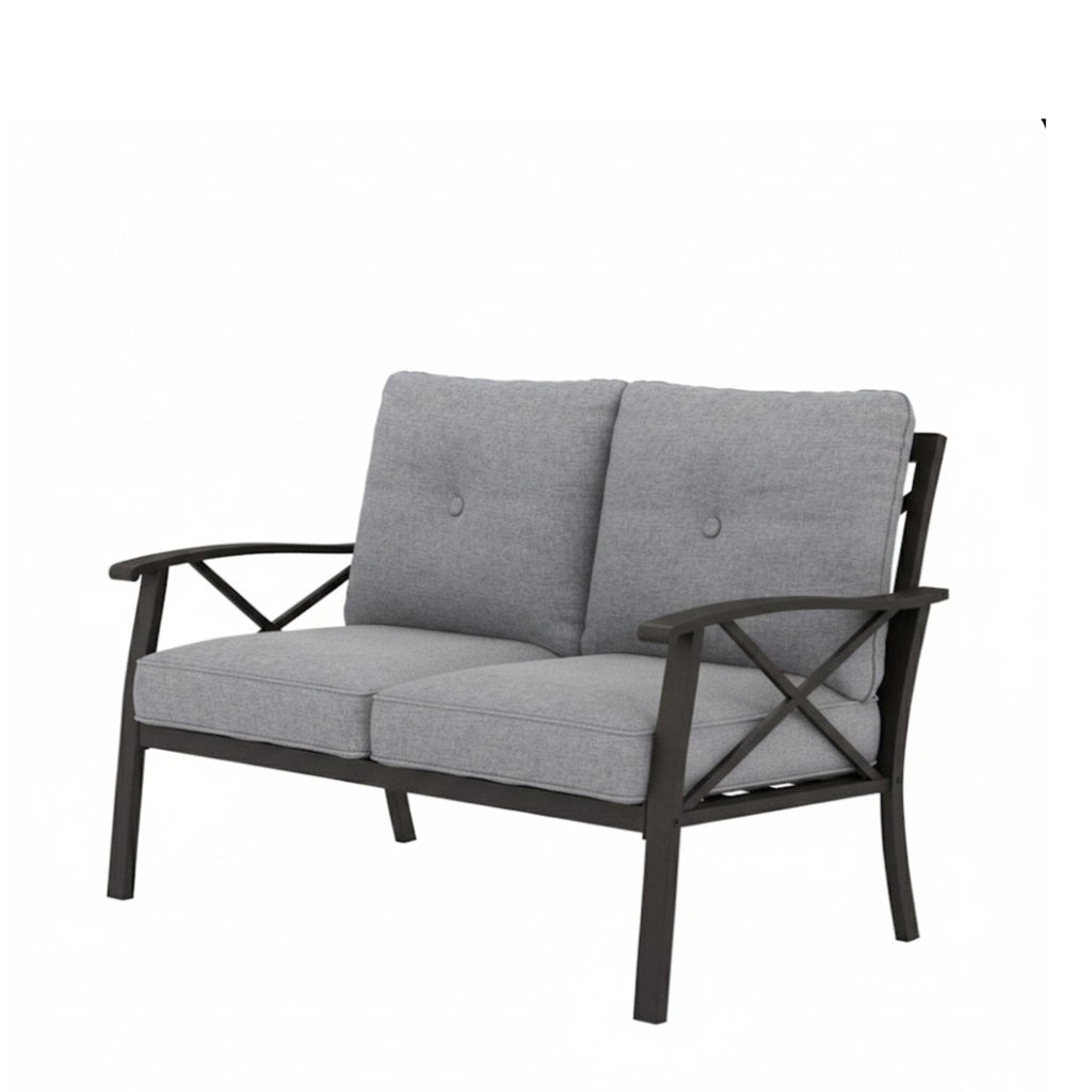 48" All-Weather Metal Loveseat