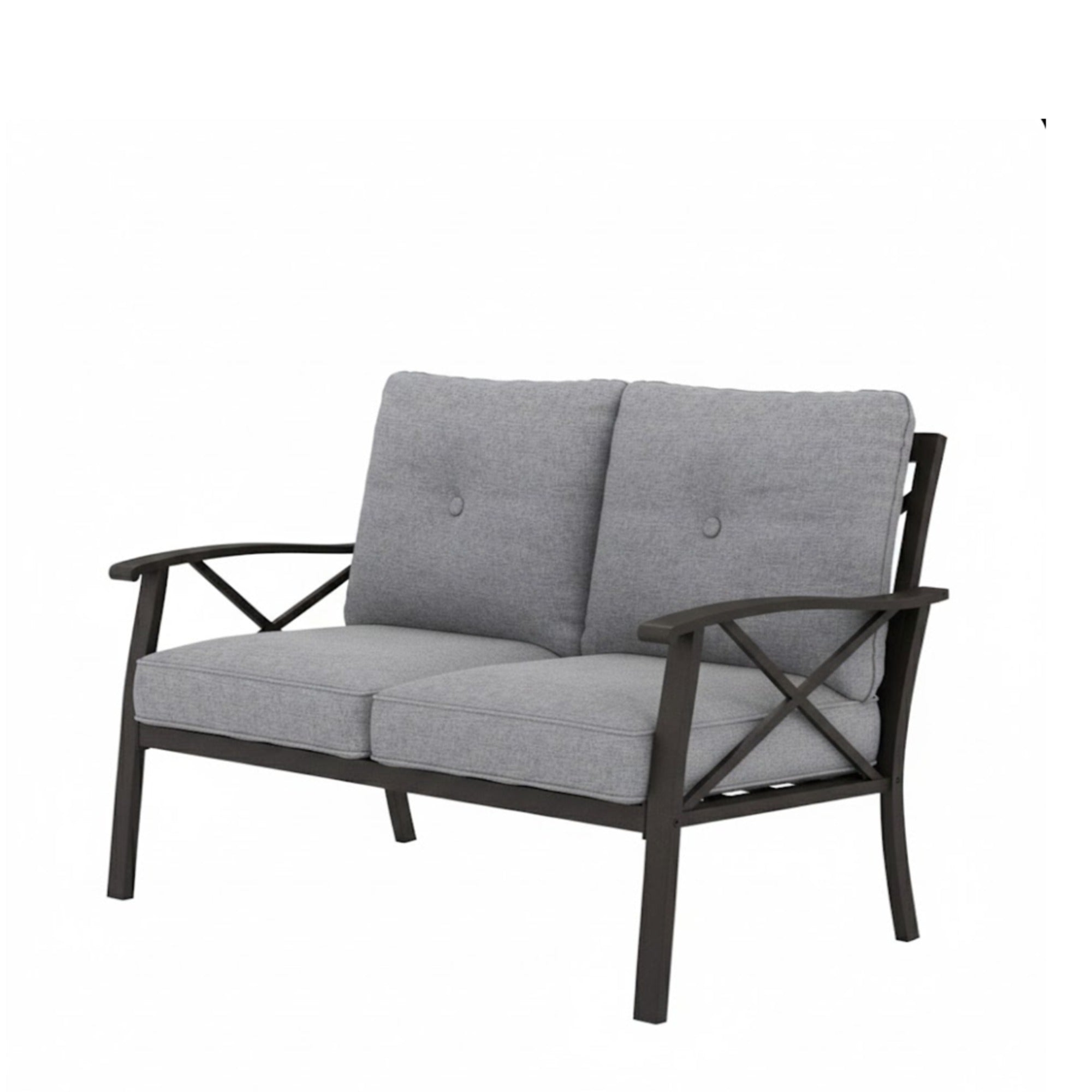 48" All-Weather Metal Loveseat