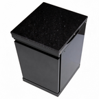 Black Single-Door Storage Locker for Outdoor Kitchen Islands