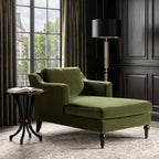 Josephine 60" Upholstered Chaise Lounge, Olive