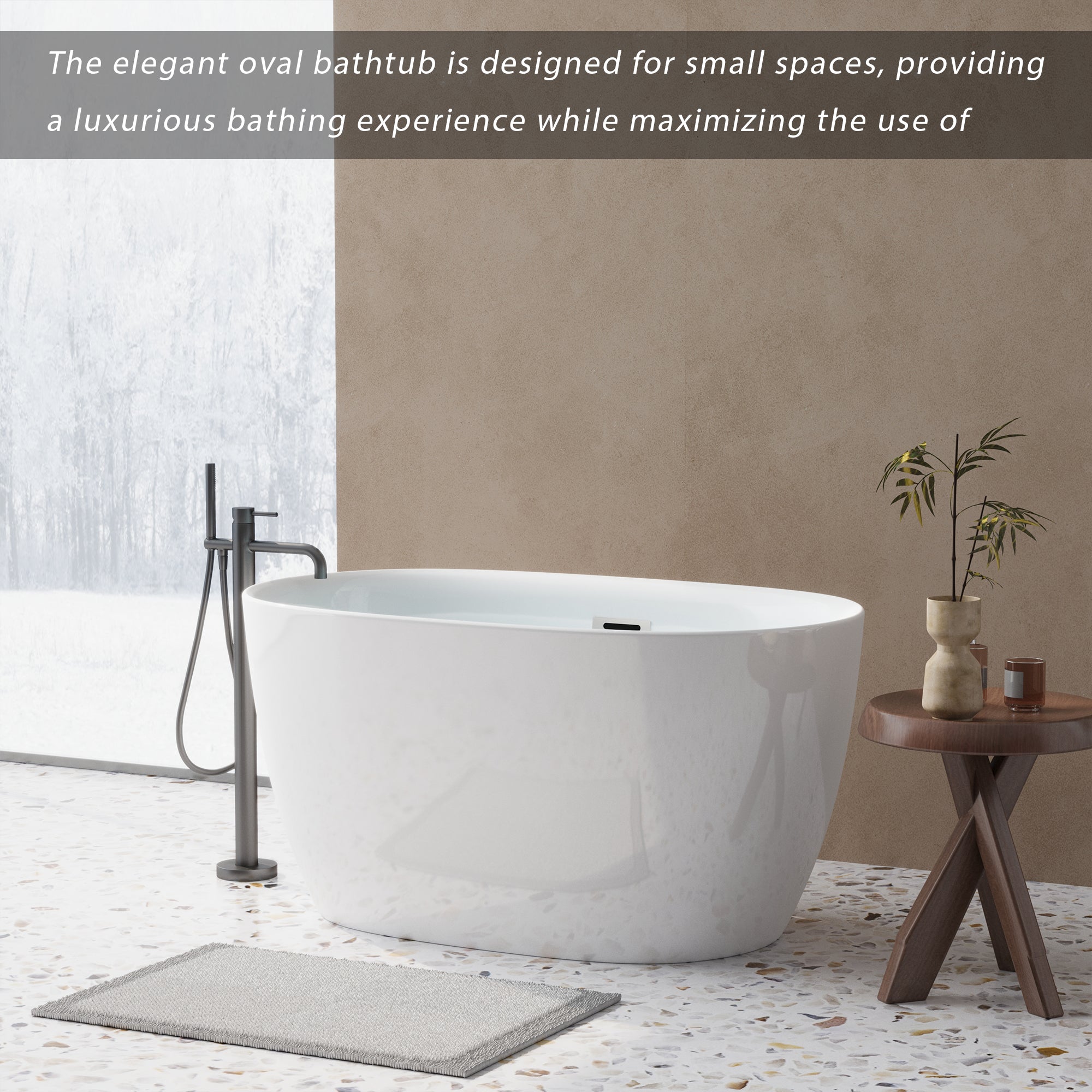 47" Acrylic Freestanding Bathtub