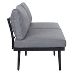 TREXM 6-Piece Outdoor Sectional Sofa Set with Round Nesting Tables