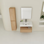 30 Inch Wall-Mounted Bathroom Vanity with Resin Sink