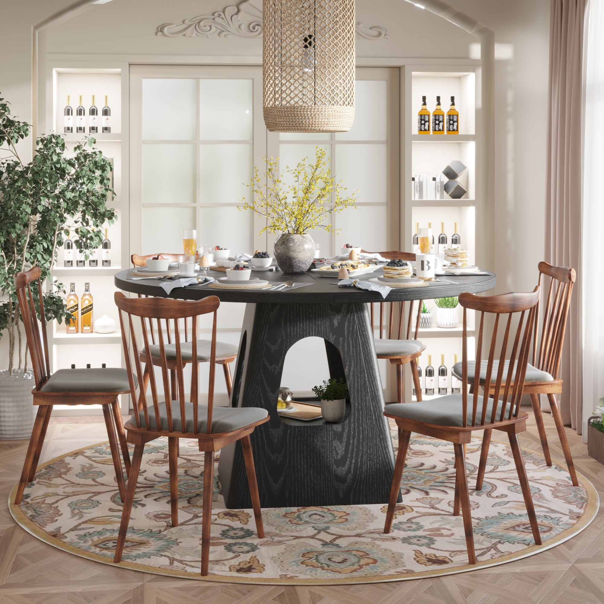 Round Dining Table for 4-6