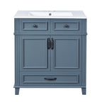 30'' Bathroom Vanity with Ceramic Sink and Soft Closing Doors