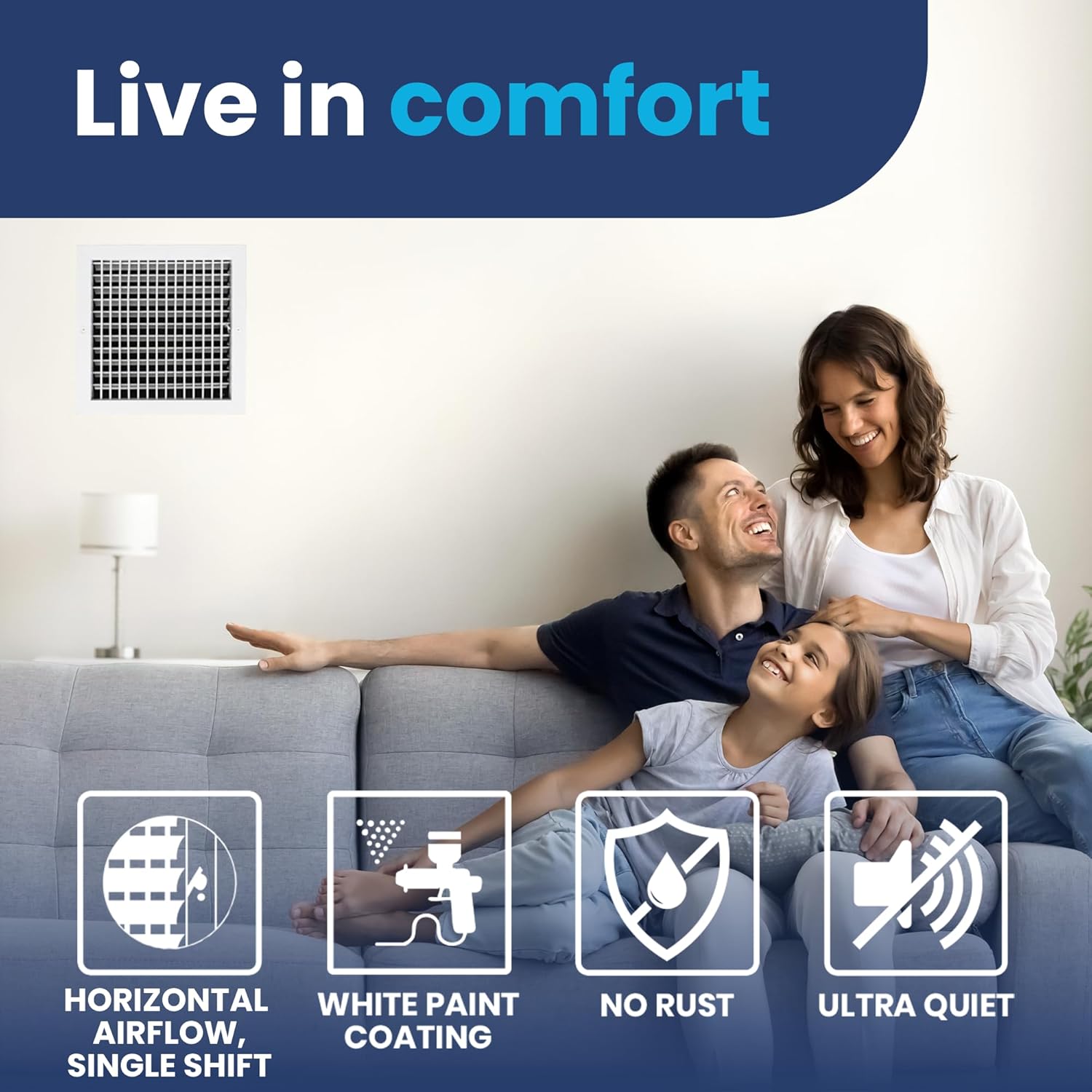 AC Register Vent Cover 12X12 Inch - Box of 10