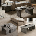 Modular Concrete Coffee Table Set of 2
