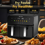 10QT Dual Air Fryer with SyncCook