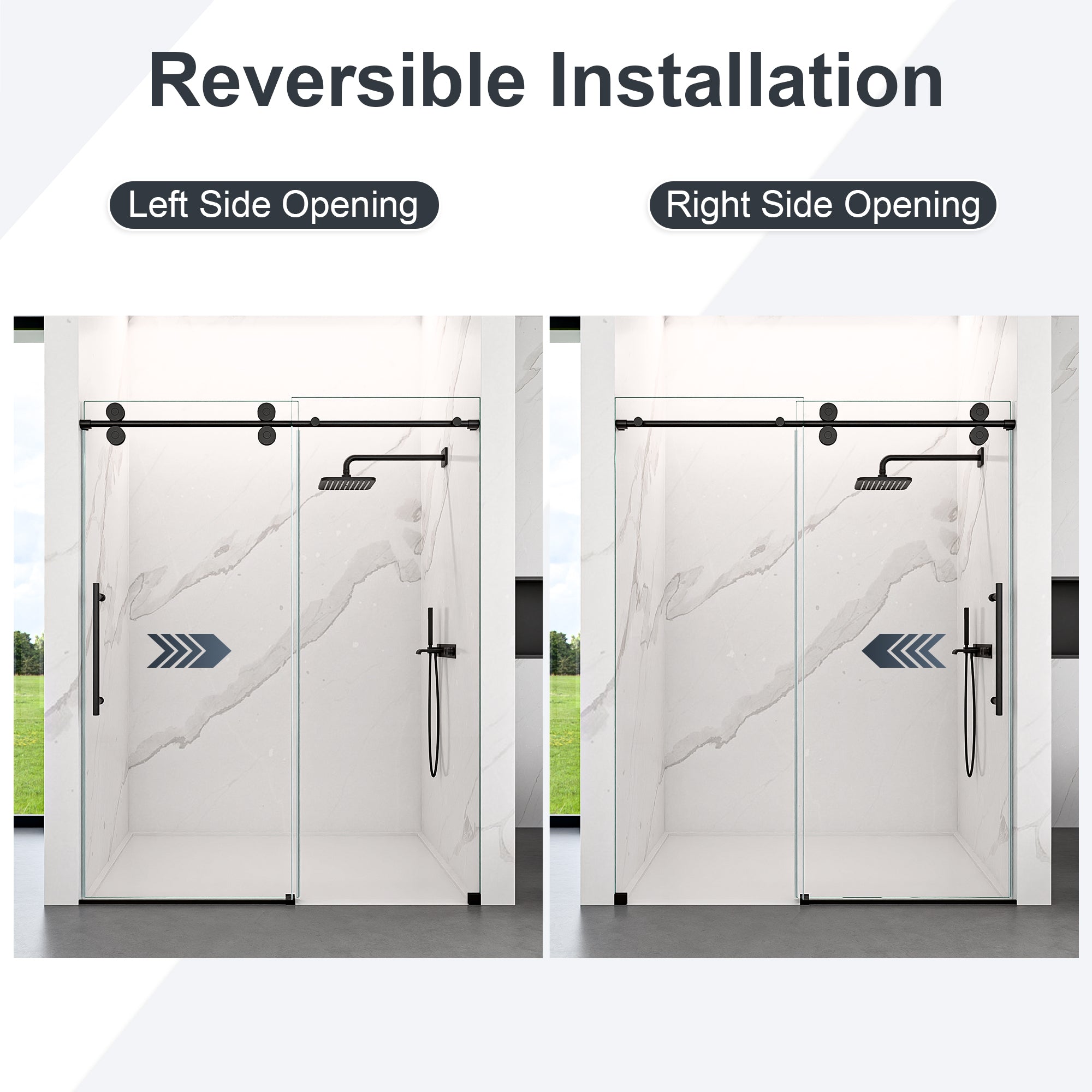 Frameless Single Sliding Shower Door