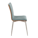 Contemporary Dining/Accent Chair with Swivel in Stainless Steel
