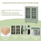 Minimalism Buffet Cabinet with Double Glass Doors