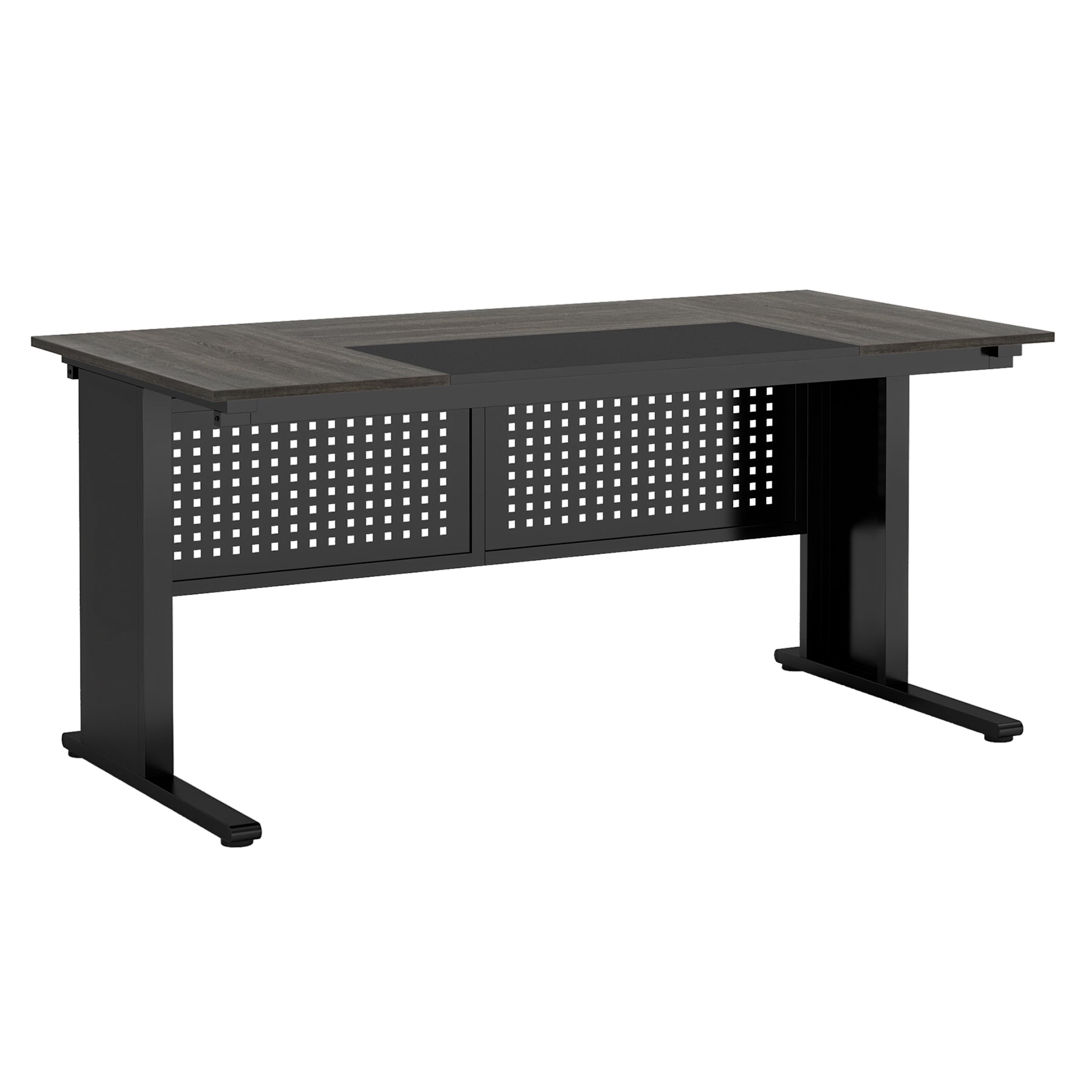 63" L-Shaped Executive Desk with File Cabinet