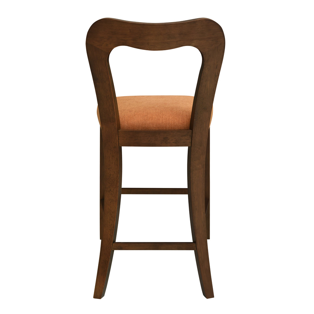 Counter Stool Without Arm (Walnut + Caramel) - Set of 2