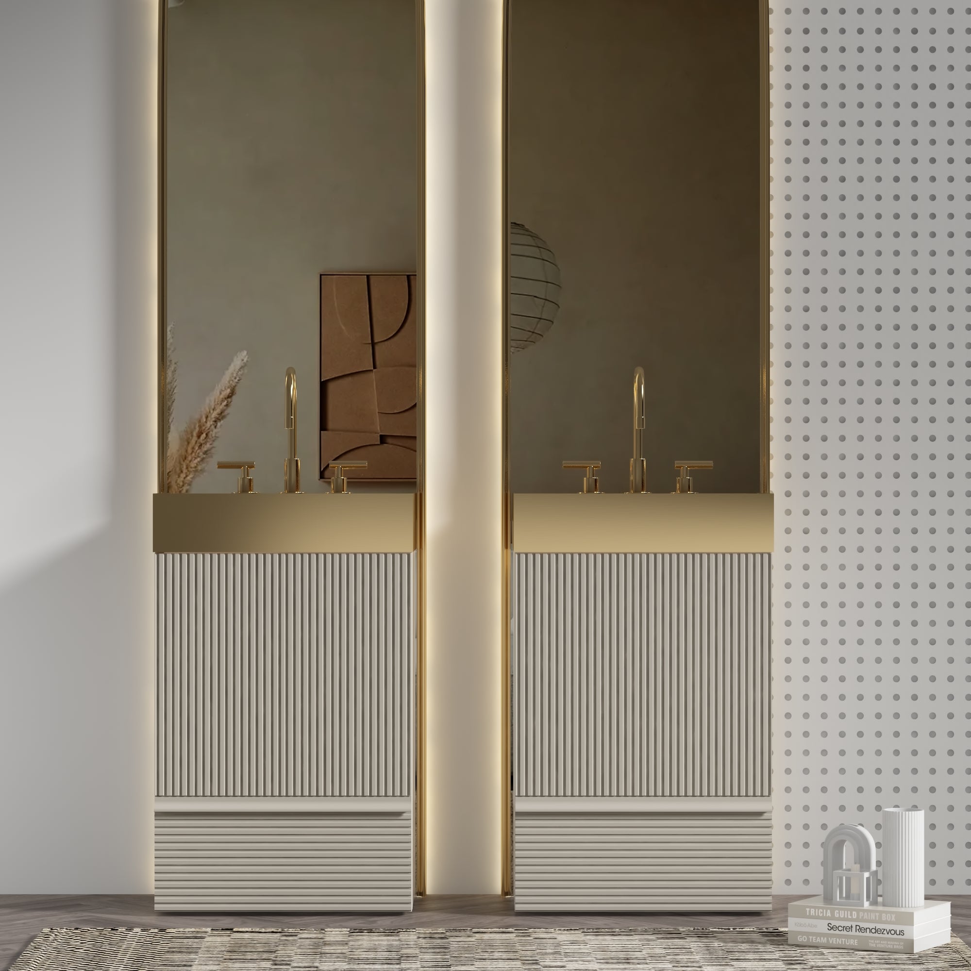 Gada 20" Striped Bathroom Vanity