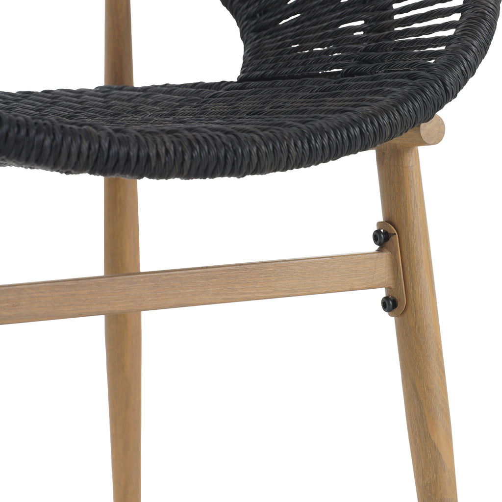Cyril Outdoor Wicker Papasan Style Dining Chair