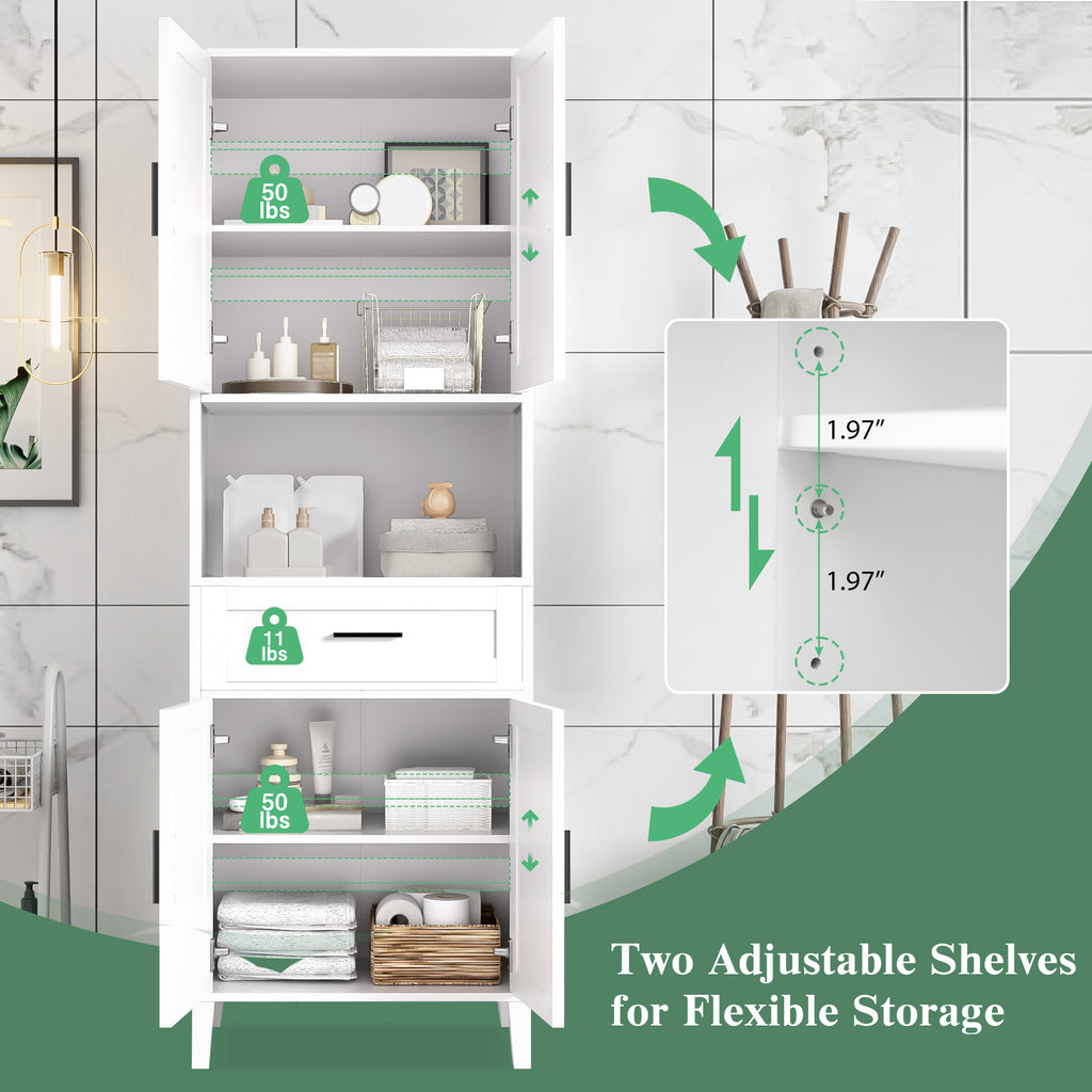 70.9" High Freestanding Tall Bathroom Cabinet
