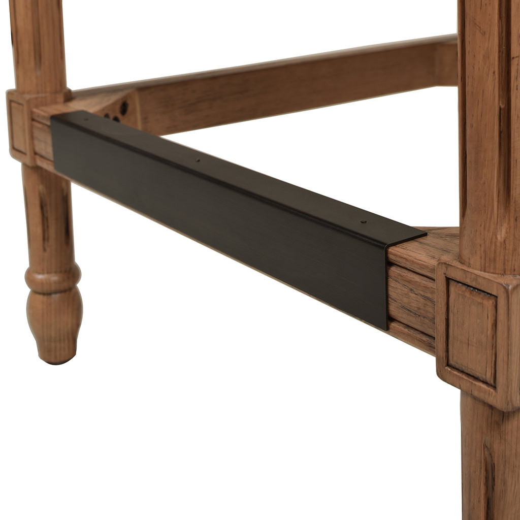 Triomphe Rattan Wicker High Back Armless Counter Bar Stool