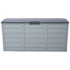 75 Gallon Resin Deck Box with Wheels for Outdoor Storage