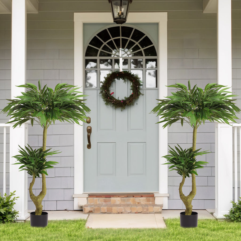 5FT Artificial Willow Tree Tall Fake Potted Plant Faux