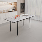 47"-63" Extendable MDF Modern Dining Table and Chair Set