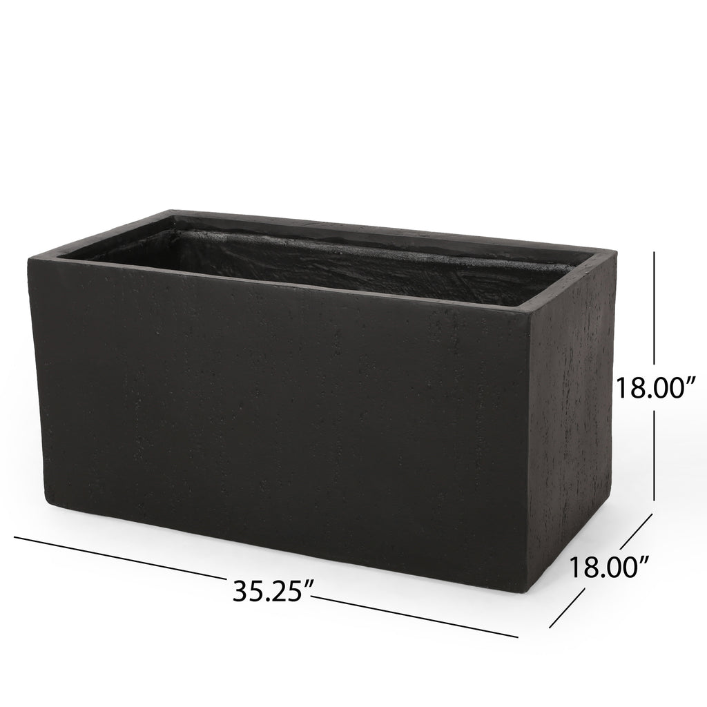 Outdoor Large Square MGO Planter 35''L