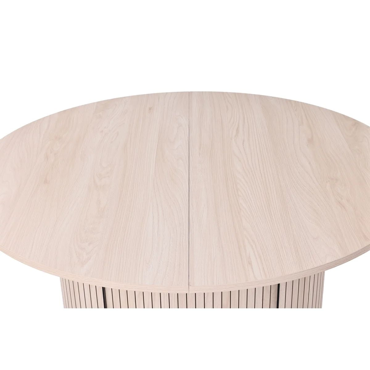 47"-63" Extendable Round Dining Table for 4-8 People, Modern Drop Leaf Dining Table with Hidden Storage Base, Wooden pedestal Kitchen Table for Small Spaces, Dining Room