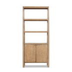 Nolan 86" Reclaimed Wood Bookcase with Lower Cabinet