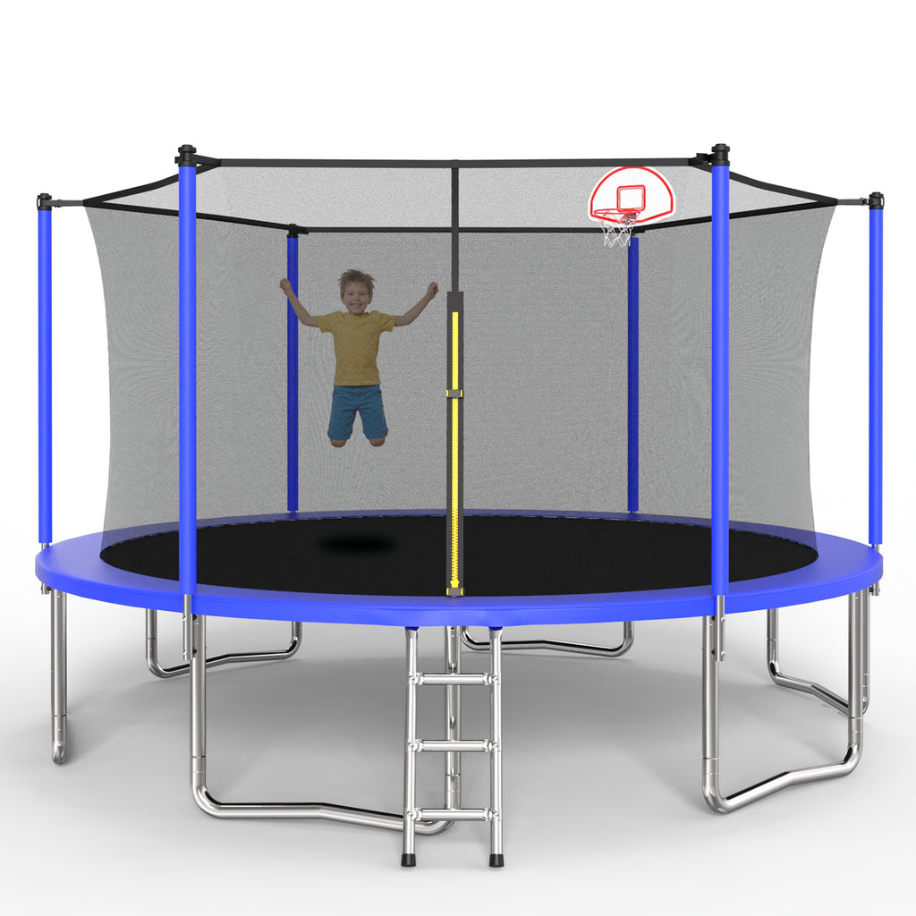 14FT Kids Trampoline with Safety Enclosure Net