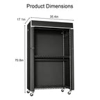 Freestanding Garment Rack with Dust Cover