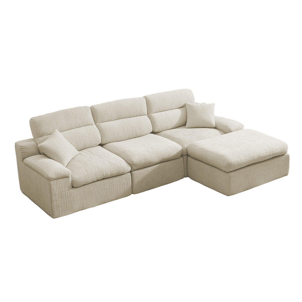 Corner Chaise Sofa with High Backrest