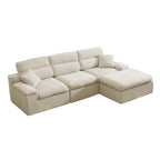 Corner Chaise Sofa with High Backrest