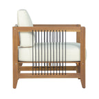 4-Piece Acacia Wood Outdoor Patio Sofa Set