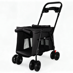 Leavader Foldable Pet Stroller with Safety Features