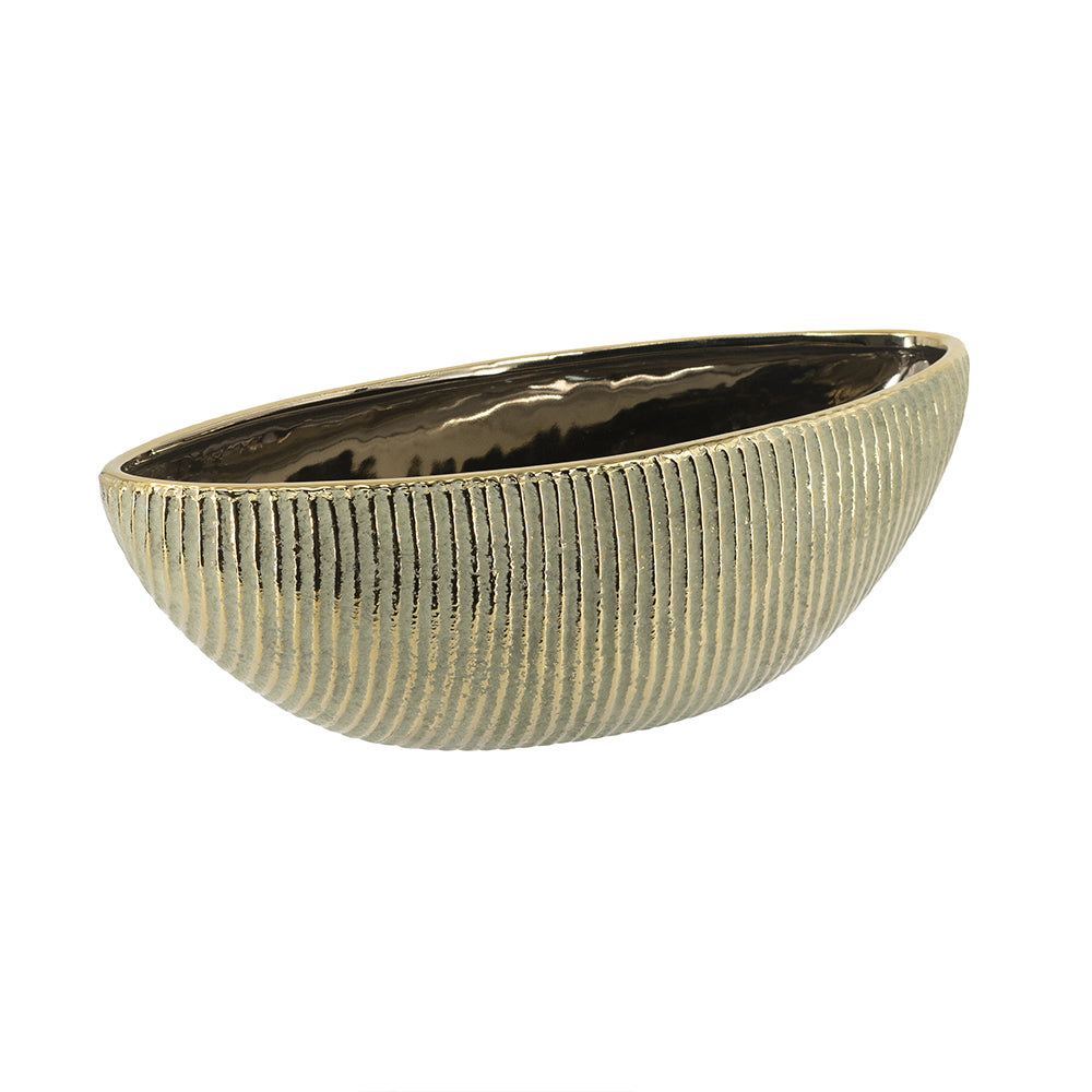 Ceramic Planter Bowl with Textured Finish