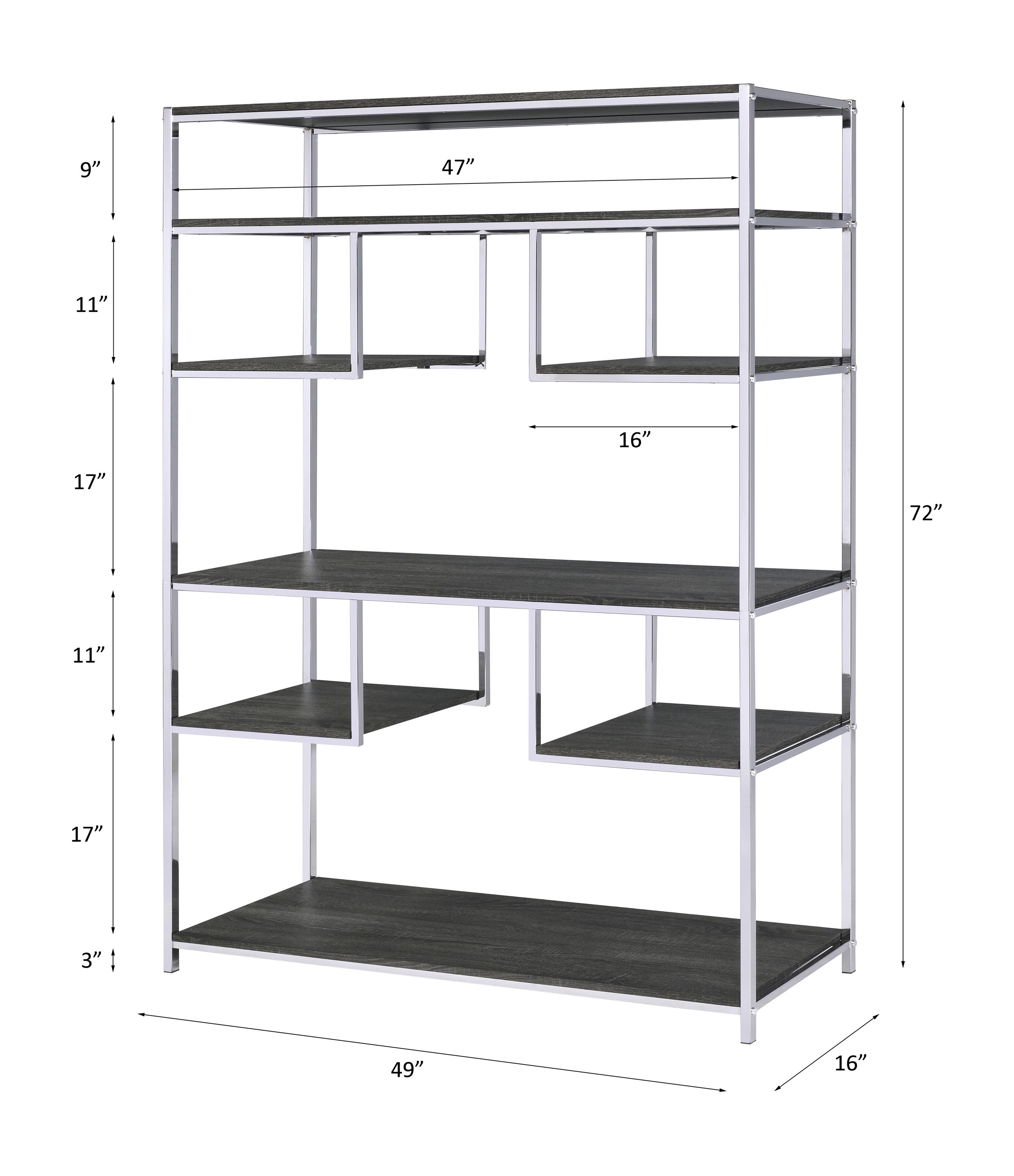 Vonara Rustic Etagere Bookshelf