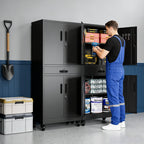 Metal Storage Cabinet with Drawer - Heavy Duty Garage Cabinet