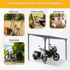 Outdoor Metal Pergola 8' x 10' with Inclined Roof