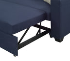 Navy Reversible Sectional with Pop-Up Sleeper and Storage Chaise