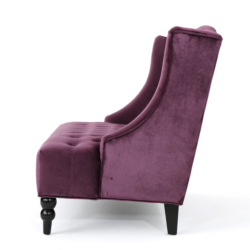 Modern Glam Velvet Loveseat