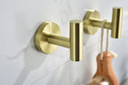 6-Pack Wall-Mounted Stainless Steel Bathroom Towel and Coat Hooks