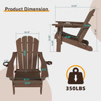 Adjustable HDPE Adirondack Chairs Set of 2